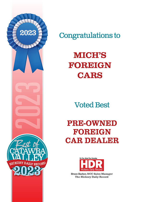 Michs Foreign Cars Award
